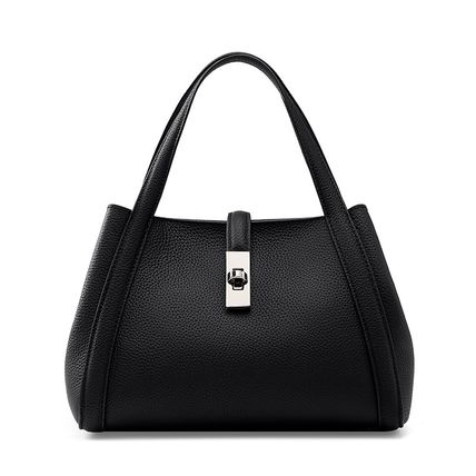 Women's Crossbody Bags Lady Cow Leather Shoulder Handbag Black
