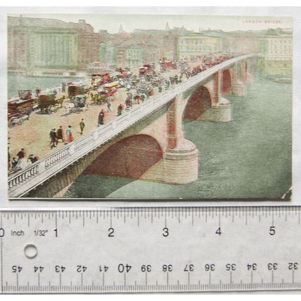 vintage colour postcard London Bridge