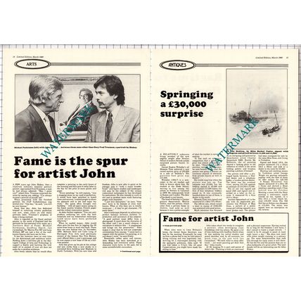 John Blakey Artist - 1989 Article