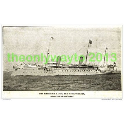 German Emperors Yacht, Hohenzollern, Quiver, c1897 MODERN REPRODUCTION