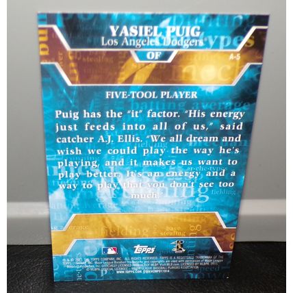 TOPPS 2015 YASIEL PUIG AR* CHE*TYPES CARD #A5