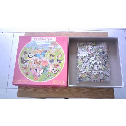 BUTTERFLIES OF AFRICA by Joyce Bee Circular Jigsaw Puzzle (500 Piece)
