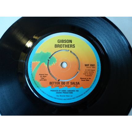 7" 1979 GIBSON BROTHERS .CUBA, WIP 6561 BETTER DO IT SALSA.NEAR MINT . MAGIC!!!