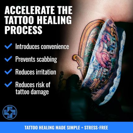 Saniderm Flex Tattoo Aftercare Bandage (New) (Medium Roll, 6 in X 8 Yd) – Conven
