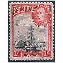 Bermuda 1938 SG110 1d Black & Red.Mounted Mint