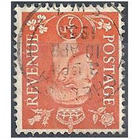 1950 SG506i 2d Pale Orange Watermark Inverted Fine Used .