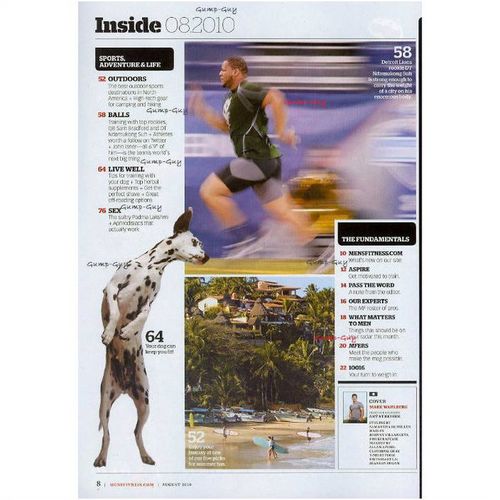 Mens Fitness magazine August 2010 Mark Wahlberg healthy pizza Customized Workout