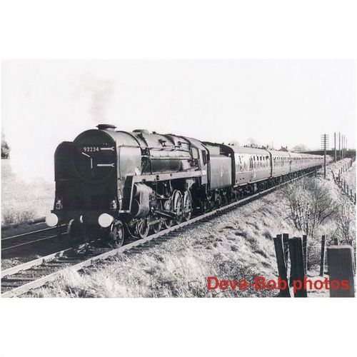 Railway Photo BR 9F 92234 Upton 1967 Chester Standard 2-10-0 Loco SLS Railtour