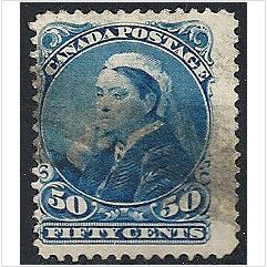 Canada 1893 SG116 50c Blue Good Used .. .