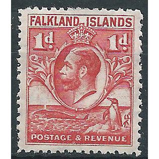 Falkland Islands 1929 SG117 1d Scarlet Mounted Mint ..