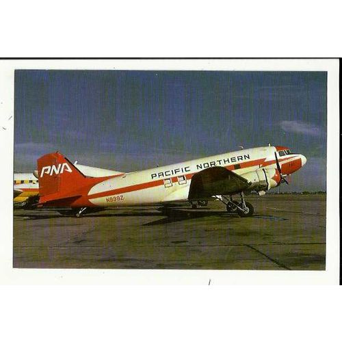 Aviation PACIFIC NORTHERN DC-3 Postcard by Mary Jayne (MJ489)