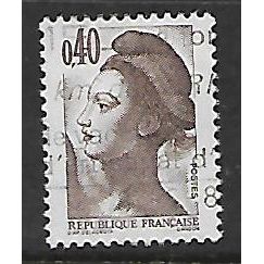 FRANCE 1982 40c BROWN LIBERTY SG2449 FINE USED