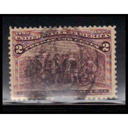 Used 231 2c Landing of Columbus Almost Very Fine K0926