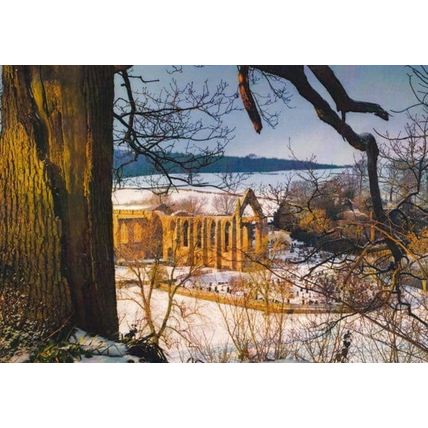 Bolton Abbey At Christmas Snow Covered Musuem Photo Award Winner Postcard