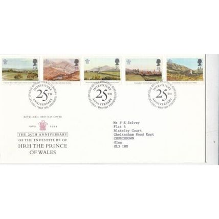 GB 1994 investiture FDC Bureau cancel with enclosure typed VGC