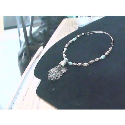 Metal Tassel Bracelet Turquoise Color Beaded