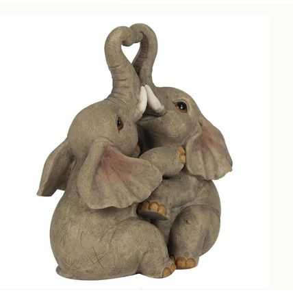 Elephant Embrace Elephant Couple Ornament