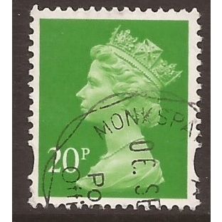 Y1680 - 20p Bright green(Centre Band), Fine Used Stamp. #3