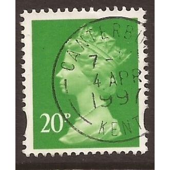 Y1680 - 20p Bright green(Centre Band), Fine Used Stamp. #6