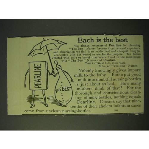 1900 Pearline Detergent Ad - Each is the best