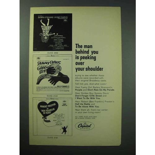 1964 Capitol Records Broadway Albums Ad - Funny Girl