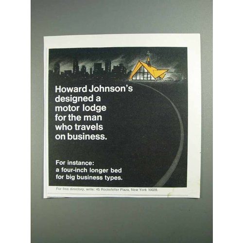 1968 Howard Johnson's Motor Lodge Ad - On Business