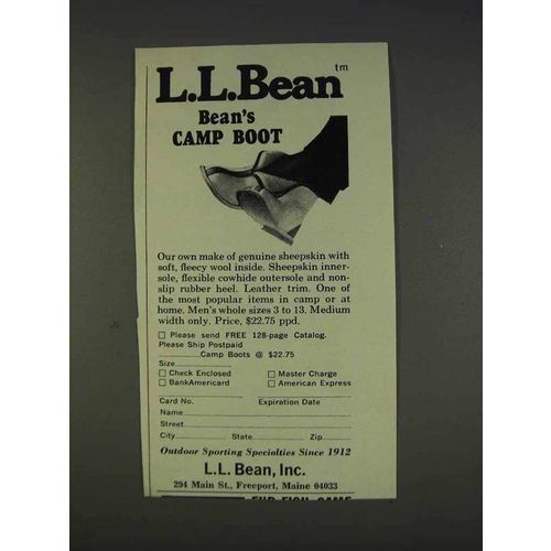 1977 L.L. Bean Camp Boot Ad
