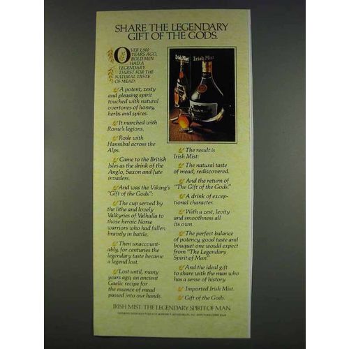 1977 Irish Mist Ad - Legendary Gift of the Gods