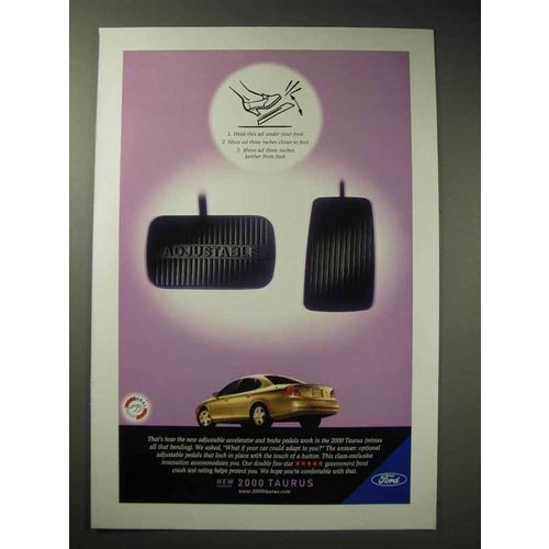 2000 Ford Taurus Car Ad - Hold This Ad Under Your Foot
