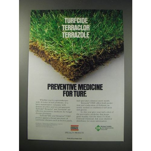 1991 Uniroyal Chemical Turfcide, Terraclor and Terrazole Ad