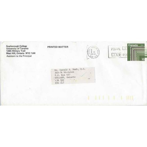 Canada. #EN106a Postal Sta USED 1981 FISHER