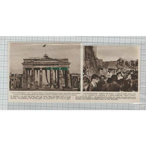 C2526) Communist Peace Demonstration Berlin Caged Doves - 1949 Clip