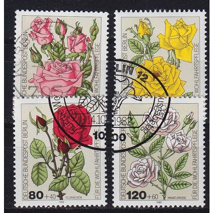 GERMANY BERLIN [1982] MiNr 0680-83 ( O/used ) Blumen