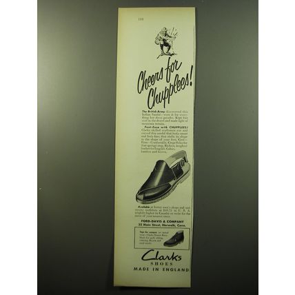 1950 Clarks Chupplees Shoes Ad - Cheers for Chupplees