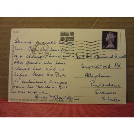 BOURNEMOUTH multiview used postcard 1968 postmark John Hinde =