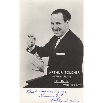 Not Now Arthur Tolcher Harmonica On Morecambe & Wise Hand Signed Photo