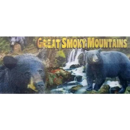 Great Smoky Mountains with 2 Blackbear 3D Fridge Magnet