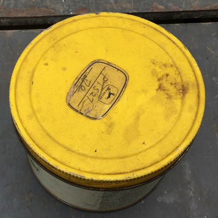 John Deere Antiseptic Hand Cleaner 1 lb Metal Can gas oil vintage tin sign rare
