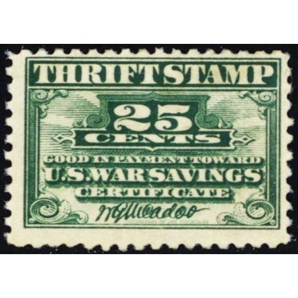 WS1, Mint NH 25¢ Thrift Stamp - Stuart Katz
