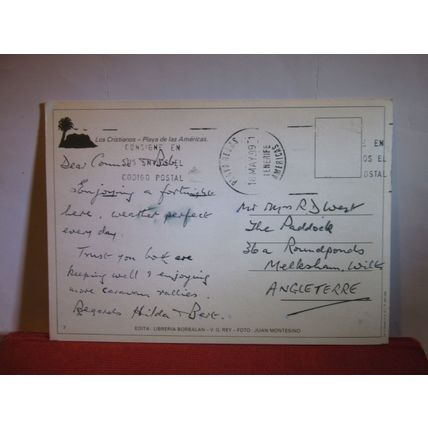 LOS CRISTIANOS, TENERIFE, SPAIN used postcard 1989 postmark =