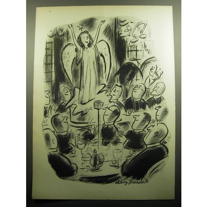 1958 Cartoon by Whitney Darrow Jr. - Angel out of Cake
