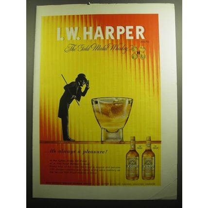 1958 I.W. Harper Bourbon Ad - I.W. Harper The Gold Medal Whiskey