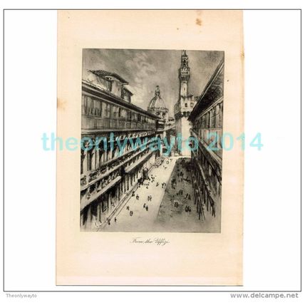 FROM THE UFFIZI, FLORENCE, ITALY, BOOK ILLUSTRATION/PRINT, 1904