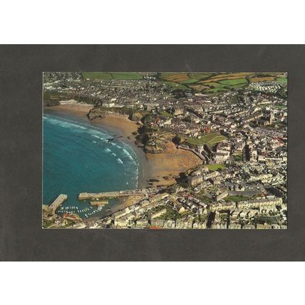 Postcard Cornwall Newquay Aerial View