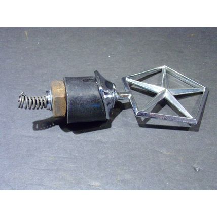 1981 82 83 84 Plymouth Reliant Dodge Aries Hood Ornament OEM w/ 4103189 Spacer