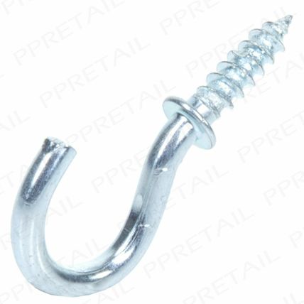 50x SILVER SMALL 15mm HOOKS HAND SCREW Mini Key Kitchen/Hall Hat/Coat Peg Hanger