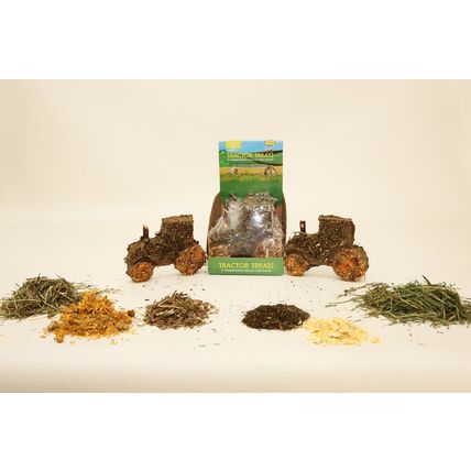 CUTE TRACTOR SHAPED RABBIT GUINEA PIG TREATS MEADOW MIX VEGAN TRACTOR TREATS 50G