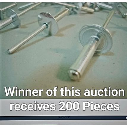 200 pieces ALUMINUM POP RIVETS Large Flange/BIG DOME HEAD 3/16" x 3/4" USPS PRI