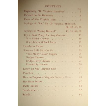 1946 De Virginia Hambook by De Ol' Virginia Hamcook - Dietz Press 16th Printing