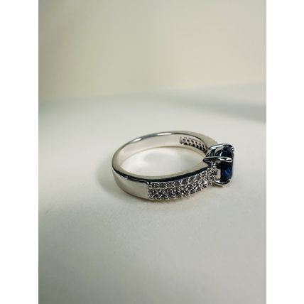 Bomb Party Sz10 Revealed BP Ring Fashion Jewelry RBP Radiant Blue Rhodium P